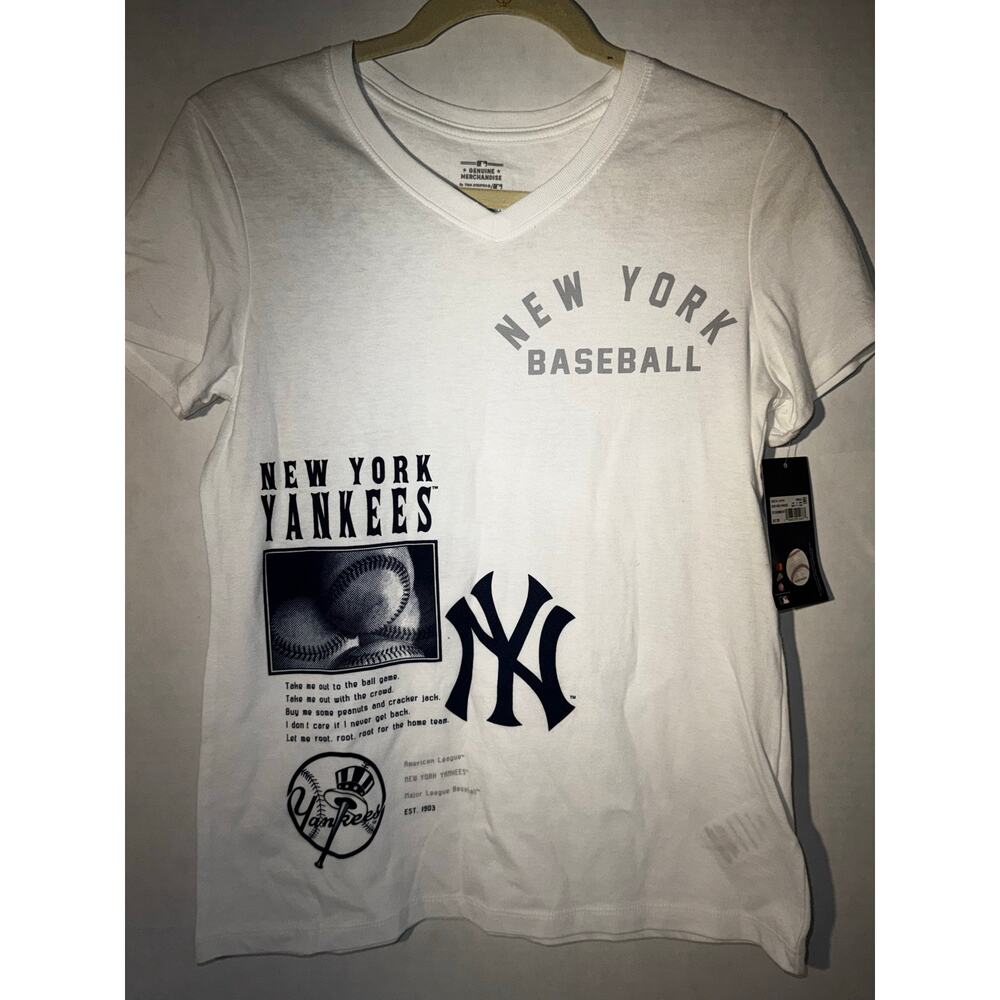New Girls xl 14/16 New York Yankees t shirt genuine mlb merchandise brand